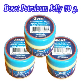 Boset Petroleum Jelly 50 g.(3 PCS.).โบเซ็ท ปิโตรเลี่ยมเจลลี่ 50 กรัม จำนวน 3 กป.