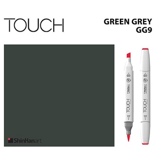 TOUCH TWIN BRUSH MARKER GG9 (GREEN GREY) / มาร์คเกอร์หัวพู่กัน-หัวตัดขนาดกลาง รหัส GG9 (GREEN GREY)