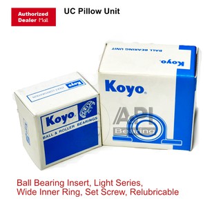 UC204 KOYO ตลับลูกปืน UC 204 (เพลา 20 มม.) UC204 Insert Bearing, Koyo, 20mm Bore ลูกปืน