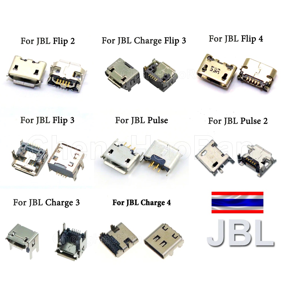 อะไหล่ USB ลำโพง JBL , Replacement Micro USB Charging Port Jack Connector JBL Charge 3 4 Flip 4 3 Pulse 2  Flip4 ชาร์จ