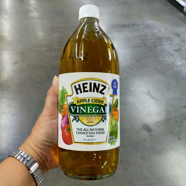 Apple cider vinegar Heinz 946ml น้ำแอปเปิ้ลไซเดอร์ น้ำส้มสายชูหมักแอปเปิ้ล และกลั่นแอปเปิ้ล ไฮน์