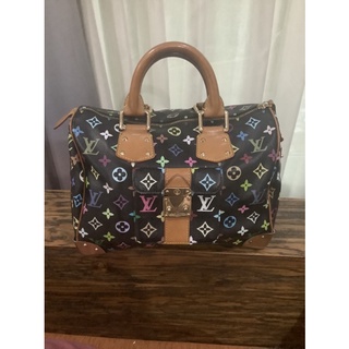 Lv multicolored speedy bagsกระเป๋าแบรนด์เนมมือสองสภาพดี