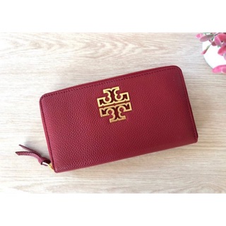 กระเป๋าซิปรอบ Tory Burch ส่งฟรี EMS แต่งอะไหล่ทอง Logo ชัดเจนนะคะ ของ ทอรี่ 📌 wallet แท้ 100%