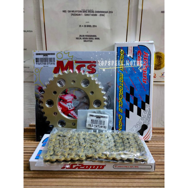 100 MCS RACING 415 SPOKET SET Y15 FZ150