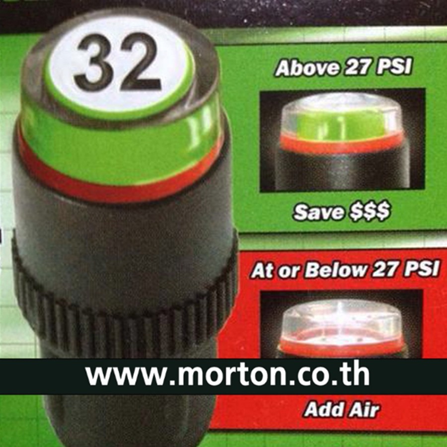 MORTON จุ๊บลมเตือนลมยาง สำหรับแรงดัน 32 ปอนด์ จุกลมเตือนลมยางอ่อน วัดลมยางรถ <สินค้าแต่งรถ อุปกรณ์รถ>