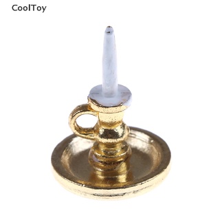 &lt; Cooltoy &gt; เชิงเทียนจิ๋ว สีทอง 1:12 สําหรับตกแต่งบ้านตุ๊กตา