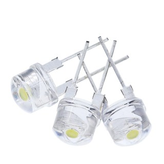 โคมไฟ Led F8 8 มม . 0 . 5 W 3 . 0-3 . 2 V 10 ชิ้น