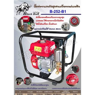 ปั๊มพ่นยาแรงดันสูงชนเครื่องยนต์เบนซิน รุ่น B-252-B1 เลขบาร์852147