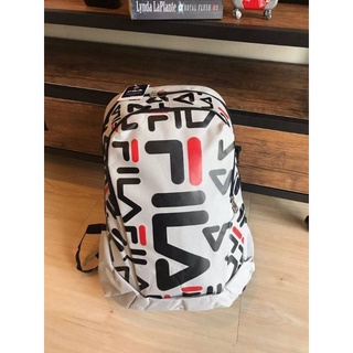 🎊💖🌇🚜@1,140.-📍(ลดพิเศษ 7 %) 💯 🛒🛒Big Discount 2022🛒🛒FILA LOGO PRINT BACKPACK