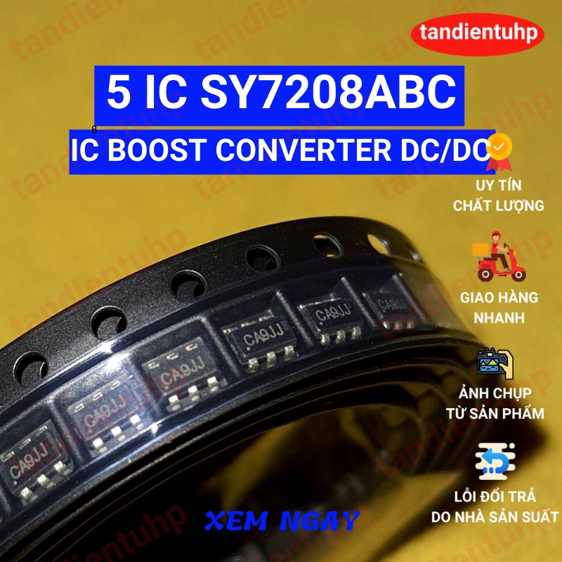 5 ชิ้น IC SY7208ABC 6 พิน เพิ่มแรงดันไฟฟ้า DC