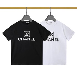 เสื้อยืดโอเวอร์ไซส์Chane เสื้อยืดแขนสั้น ผ้าฝ้าย พิมพ์ลาย แฟชั่นสําหรับผู้ชาย และผู้หญิงS-3XL