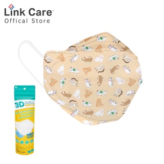 Link Care หน้ากากผู้ใหญ่ ลายแมว cat (แพ็ค1ชิ้น)