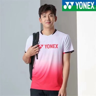 Yonex เสื้อแบดมินตัน แขนสั้น แบบแห้งเร็ว ระบายอากาศ สําหรับผู้ชาย และผู้หญิง