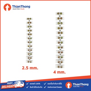 เต๋าต่อสาย แผงต่อสายพลาสติก TERMINAL BLOCK PVC (2.5mm - 4mm)