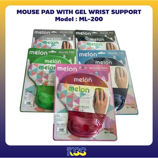 Melon แผ่นรองเม้าส์พร้อมเจลรองข้อมือ Mouse Pad with Gel Wrist รุ่น ML-200
