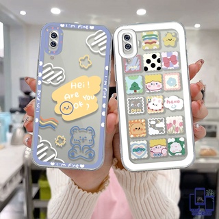 เคสใส VIVO Y12S Y12 Y20 Y15S Y91C Y21 2021 Y21A Y21T Y30 Y21S Y20S Y12i V21 V23E Y75 T1 Y55 Y75 Y16  Y91 Y30i Y93 Y95 Y15 Y17 Y50 Y53S Y51 2020 Y51A Y33T Y10 Y33S Y1S Y11 Y31  ลายการ์ตูนหมีหน้ายิ้มน่ารัก เคสโทรศัพท์