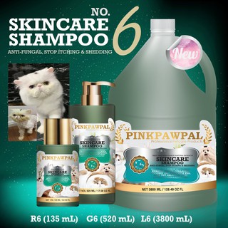 L6:แชมพูล้างคราบมัน เชื้อรา ลดคัน ขนนุ่ม ไม่มัน (Skincare Shampoo for Pets)