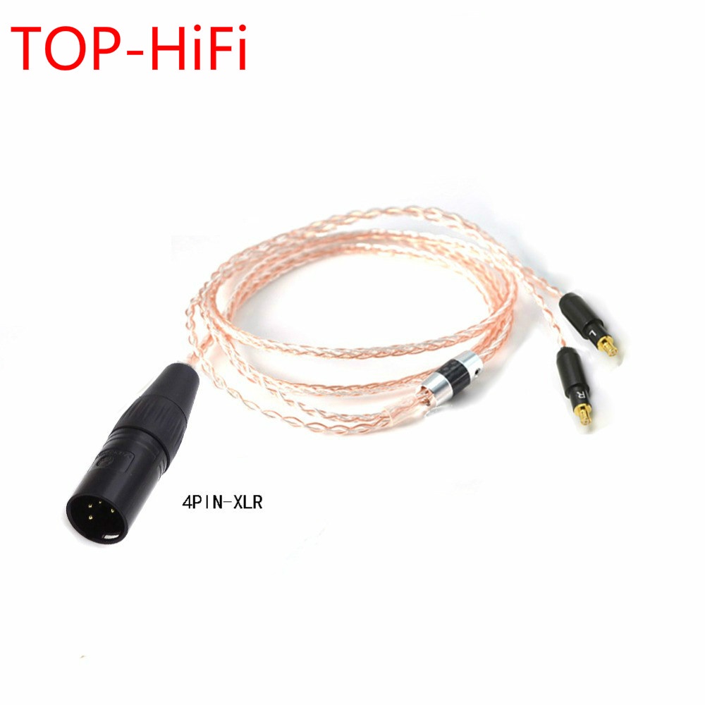 TOP-HiFi 4pin XLR Balanced/6.35 มม.อัพเกรดHIFIสายเปลี่ยนสายสัญญาณเสียงสําหรับ ATH ESW750 ESW950 ES77