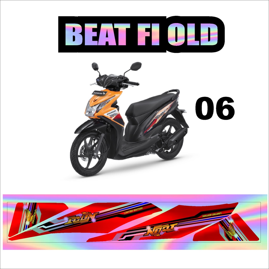 HOLOGRAM Sticker Striping Sticker BEAT F1 OLD DESIGN รหัส 06