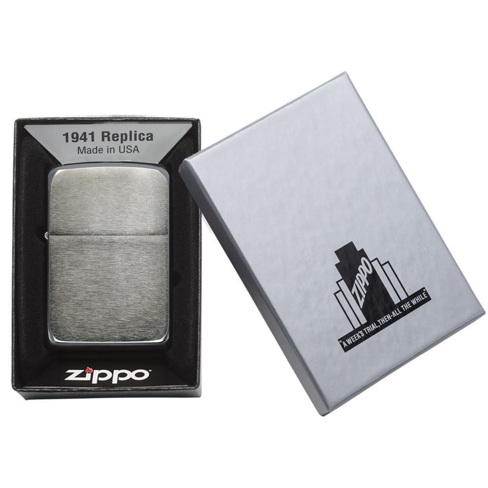 Zippo 24096 Black Ice 1941 Replica ของแท้ Made in USA