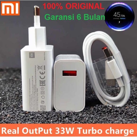 XIAOMI Turbo Charge Charger Adapter 33W Fast MDY-11-EZ Cable 3A pack box Ori