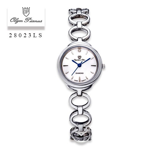 นาฬิกาข้อมือผู้หญิง OP Olym Pianus สายสแตนเลส รุ่น 28023LS (Swiss movement)