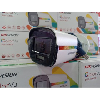 กล้องวงจรปิด Hikvision HDTVI ColorVu 2MP (ไมค์) รุ่น DS-2CE10DF8T-FSLN 2.8/3.6MM สอบถามสินค้าก่อนสั่งซื้อนะคะ