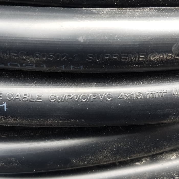 NYY สายไฟสีดํา 4 x 16 4x16 Supreme (เมตร) สาย NYY 4 x 16 มม. 4x16 มม. 4 x 16 มม. Supreme (เมตร)