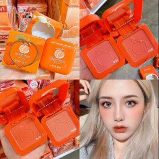 🍊บรัชออน ตลับลูกพีชโทนส้มบ่มแดด🍊🥭🍊 Anylady Sweet Kiss Blusher~