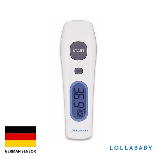 Lollababy เครื่องวัดอุณหภูมิทางหน้าผาก Forehead Non-Contact Thermometer for Baby with Fever Indication (New Collection)