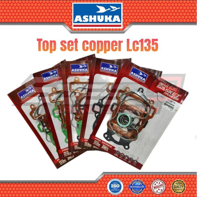 ประเก็นชุดบน ashuka (ทองแดง) LC135 57mm 60mm 62mm 63mm 65mm