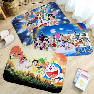 Doraemon Travel Around The World  Bathroom Kitchen Bathroom Anti-slip Floor Mat