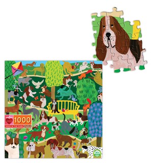 eeBoo Dogs in the Park 1000 Piece Puzzle - จิ๊กซอว์รูปสุนัขในสวน แบบ 1000 ชิ้น