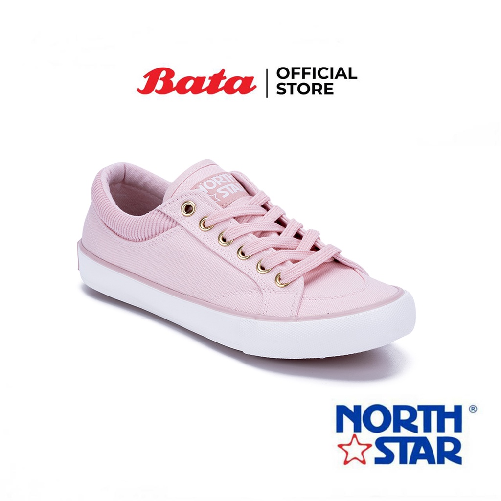 Bata บาจา ยี่ห้อ North Star รองเท้าผ้าใบสนีคเกอร์แฟชั่น แบบผูกเชือก ดีไซน์เท่ห์  สำหรับผู้หญิง รุ่น Loran สีชมพู 5395020