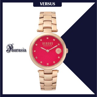 [ของแท้] Versus by Versace นาฬิกาข้อมือ ผู้หญิง รุ่น VERSUS VSP870-818 BUFFLE BAY D/RED DIAL SS BRAC paurasia ปอเรเซีย