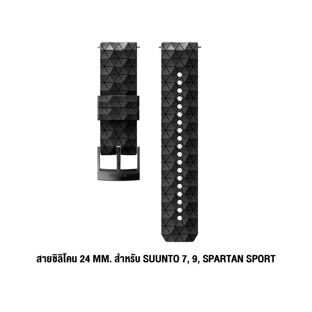 Suunto สายนาฬิกา Silicone Strap 24mm. สาย Titanium - สำหรับรุ่น Spartan Sport Wrist HR, Suunto ของแท้ 100%