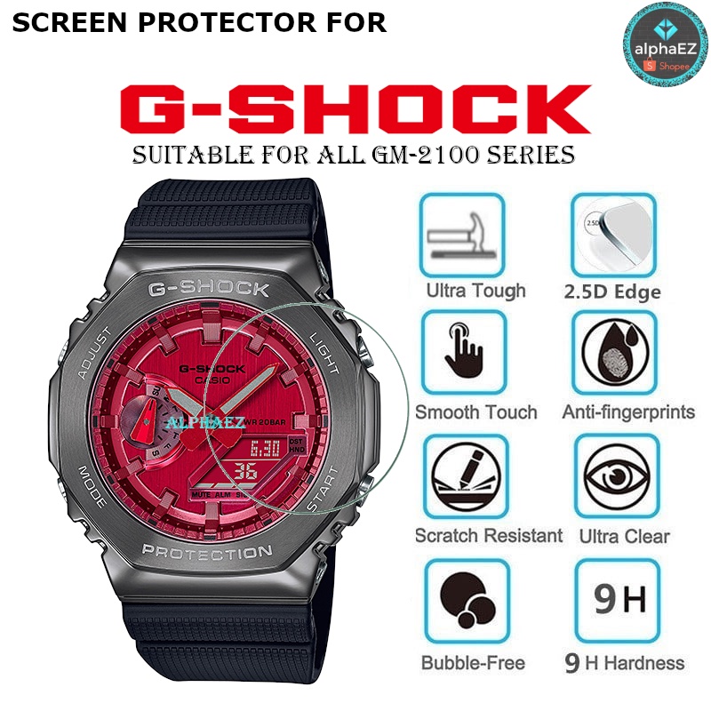 Casio G-Shock GM-2100 โลหะ Casioak Series TMJ 9H นาฬิกาป้องกันหน้าจอ GM2100 กระจกนิรภัยป้องกันรอยขีด