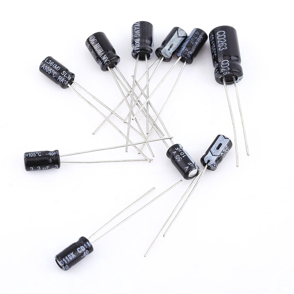 304pcs Electrolytic Capacitor Assortment - 20 Values 0.1uF To 2200uF For Electronics Projects