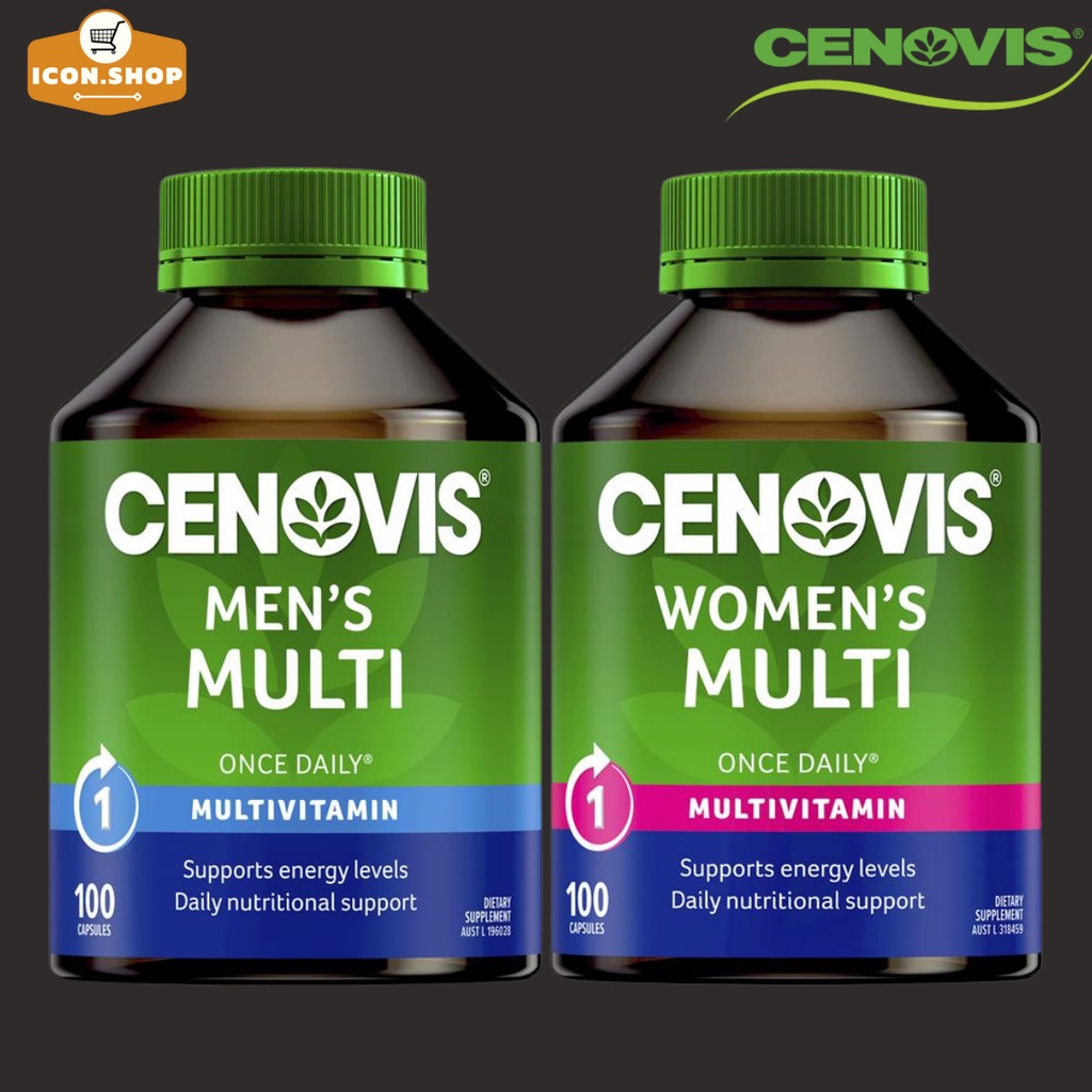 *พร้อมส่ง*วิตามินรวม Cenovis Men and Women's Multi Multivitamin - 100 Capsules สำหรับผู้หญิงและผู้ชา