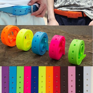 เข็มขัดยางไวนิลพลาสติกปรับระดับได้ลําลองแบบ unisex