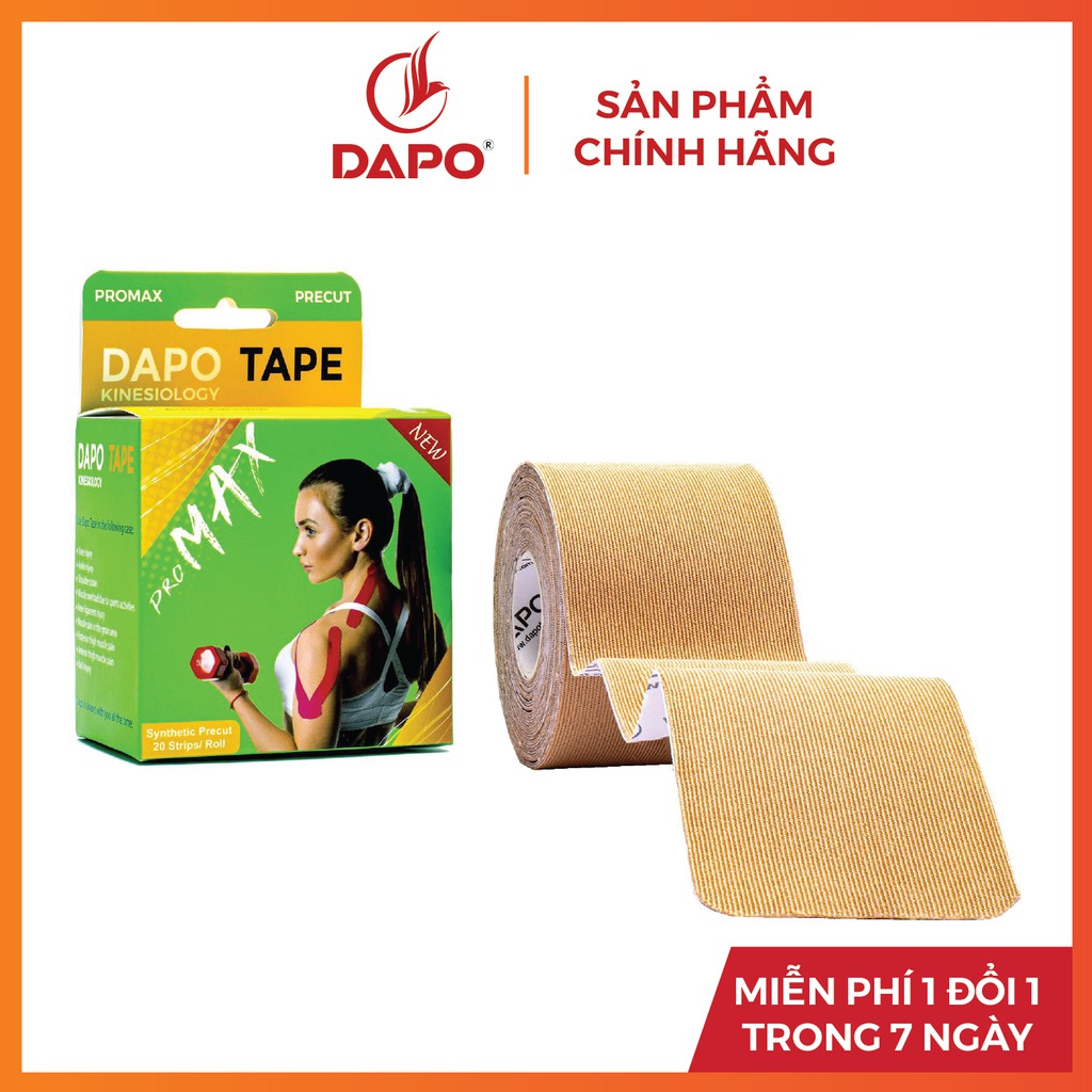 Dapo Tape Sports Muscle Tape Pre-Cut Synthetic Fiber Skin Color ป้องกันและรองรับการกู้คืนการบาดเจ็บ