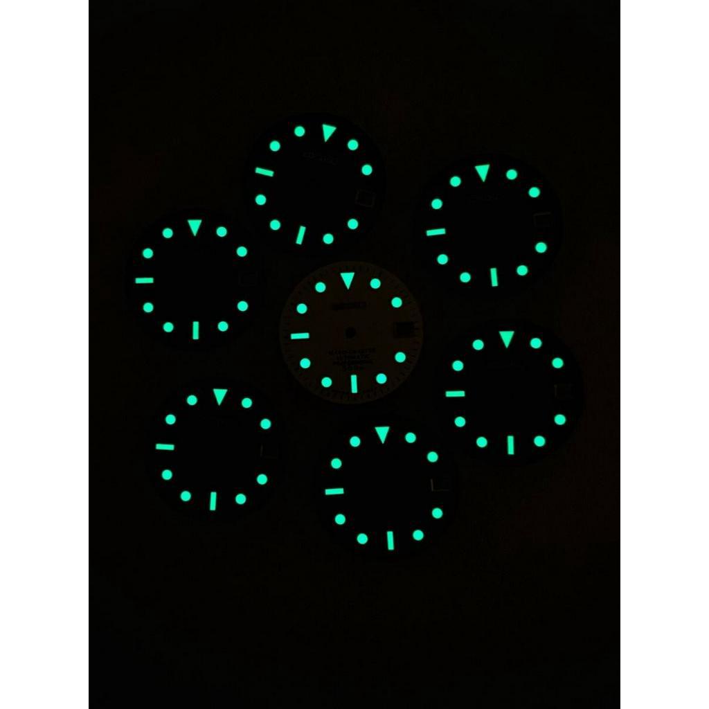 [สินค้าใหม่ตามฤดูกาล] Water Ghost NH35 Dial 28.5mm Sun Pattern Green Luminous NH36 Character Modified Watch Accessories Blue Luminous