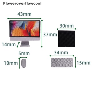 Fcth แผ่นรองเมาส์ คีย์บอร์ด ขนาดเล็ก 1:12 สําหรับตกแต่งบ้านตุ๊กตา 1 ชุด