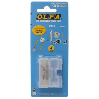 ใบมีดคัตเตอร์ OLFA KB-5 ขนาด 4 มม. (แพ็ค 30 ใบ) สำหรับคัตเตอร์ OLFA รุ่น AK-5