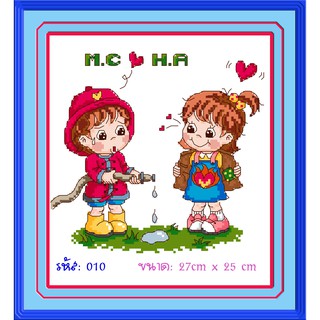 ไอแอมครอสติช iamcrossstitch DIY รหัส L-010 30x30 cm. ชุดอุปกรณ์งานฝีมือปักครอสติชครบชุด