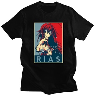 เสื้อยืดผ้าฝ้ายพิมพ์ลายคลาสสิก เสื้อยืด พิมพ์ลายอนิเมะ High School Dxd Rias Team สีดํา แฟชั่นฤดูร้อน สไตล์ฮาราจูกุ สําหร