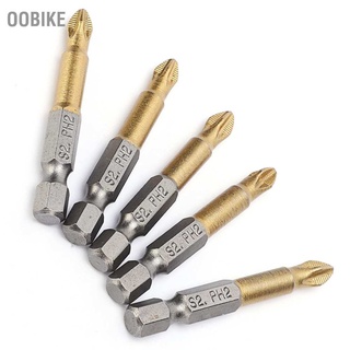 Ph2 ชุดไขควงป้องกันการลื่นไถล 1/4 นิ้ว Hex Shank 50 มม. 5 ชิ้น