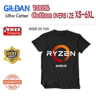 Newjintaoli[Xs-6Xl] เสื้อยืด Plus Size Amd Gaming Ryzen Cpu สําหรับผู้ชาย Xs ถึง 3XL