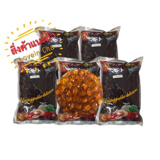 5 packมุกบราวชูก้าbrown sugarหงส์ลี่ ฟู้ดส์ ตุ๊กตาล้มลุก--(ไข่​มุก​1000กรัม*5 pack)