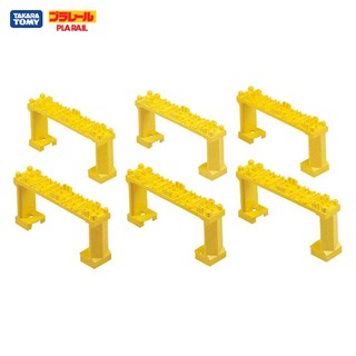 Takara Tomy อะไหล่ Plarail J-22 Double Track Block Bridge (6 pieces)